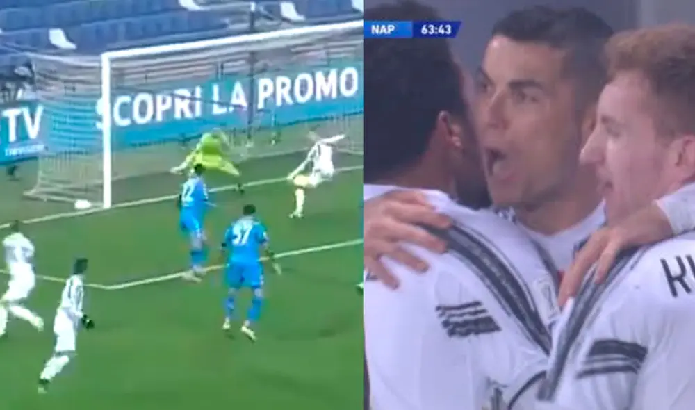 De media vuelta Cristiano Ronaldo abrió el marcador en el duelo entre Juventus y Napoli. Foto: Captura Supercopa de Italia De media vuelta Cristiano Ronaldo abrió el marcador en el duelo entre Juventus y Napoli. Foto: Captura Supercopa de Italia