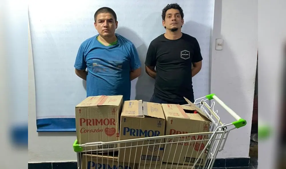 Pretendían sacar la mercadería por la puerta de salida sin pagar. Foto: PNP