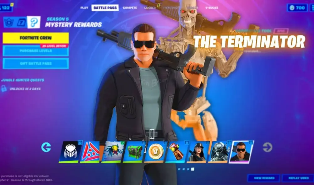Pronto podrías obtener un emote de "Hasta la vista, baby" en Fortnite junto a una skin del popular Terminator. Foto: YouTube/Toshyo