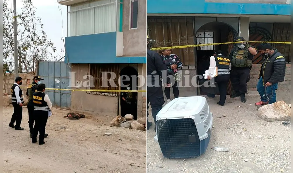 Peritos de Criminalística llegaron hasta la vivienda. Foto: La República.