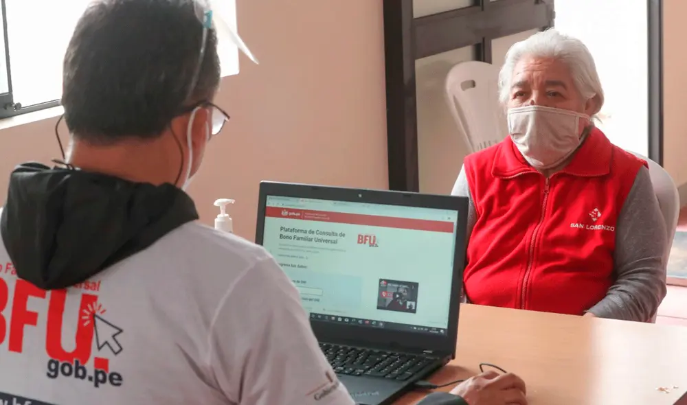 El Bono Familiar Universal es entregado a personas en situación de vulnerabilidad. Foto: difusión