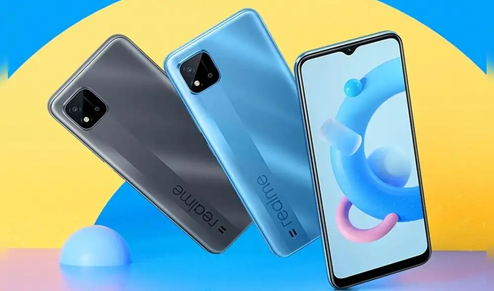 El Realme C20 estará disponible en colores azul claro y gris oscuro. Foto: GMSArena