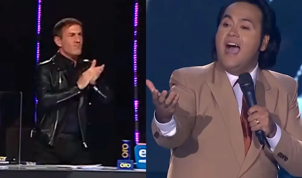 El artista Jairo Tafur, imitador de Dyango, recibió aplausos de pie por parte del jurado de Yo soy, grandes batallas. Foto: captura Latina
