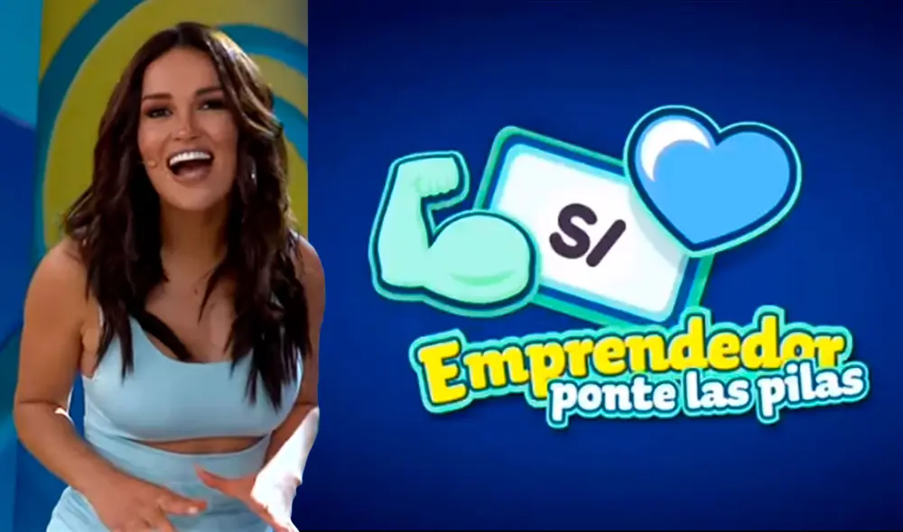 Angie Arizaga ingreso a la conducción del programa de América Televisión. Foto: captura Emprendedor ponte las pilas / YouTube