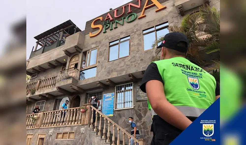 A los propietarios del Sauna "El pino" se les impuso una multa del 1.5% de una UIT. Foto: Municipalidad de Independencia. A los propietarios del Sauna "El pino" se les impuso una multa del 1.5% de una UIT. Foto: Municipalidad de Independencia.