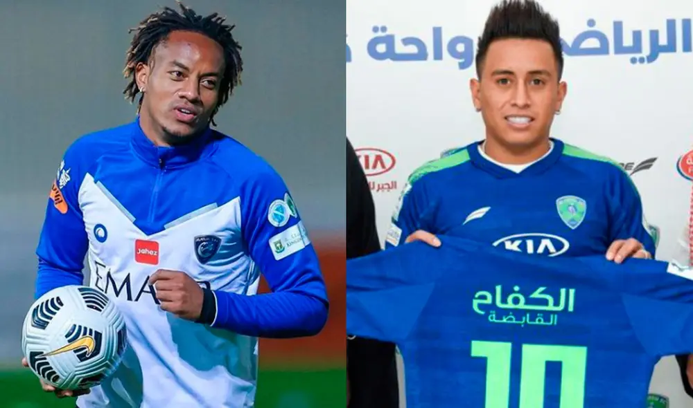 Christian Cueva enfrentará a André Carrillo en la Liga de Arabia. Foto: @18andrecarrillo / @FatehClub