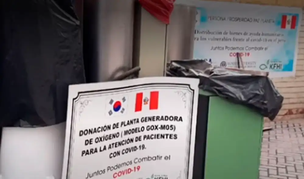 Generador de oxígeno ayudaría a más de 40.000 personas. Foto: captura de América TV Generador de oxígeno ayudaría a más de 40.000 personas. Foto: captura de América TV