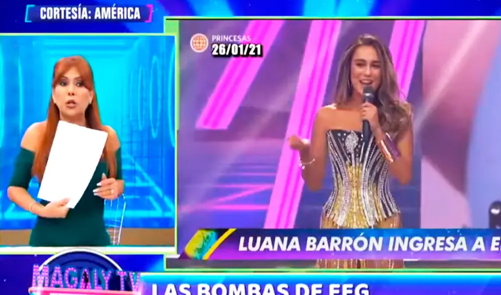 Luana Barrón fue presentada como el nuevo jale de Esto es guerra. Foto: captura ATV Luana Barrón fue presentada como el nuevo jale de Esto es guerra. Foto: captura ATV