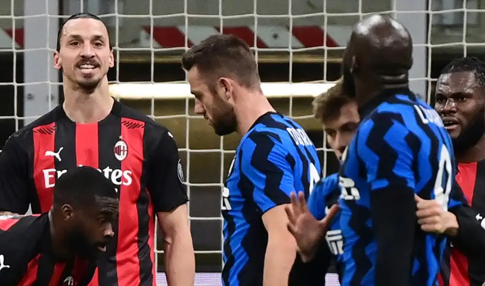 El AC Milan se enfrentó al Inter en los cuartos de final de la Copa de Italia. Foto: AFP