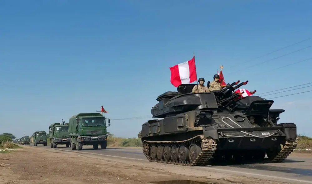 Más de 1.200 efectivos militares se desplazaron a la frontera del Perú esta semana. Foto: Andina/AFP