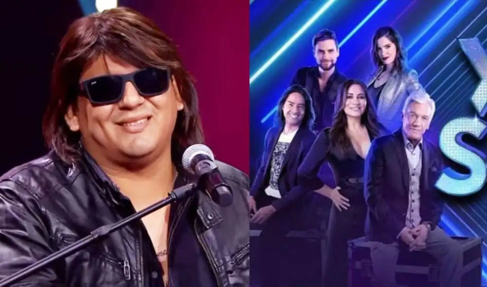 Sebastián Landa, imitador peruano de José Feliciano en el set de Yo soy Chile. Fotos: Chilevisión