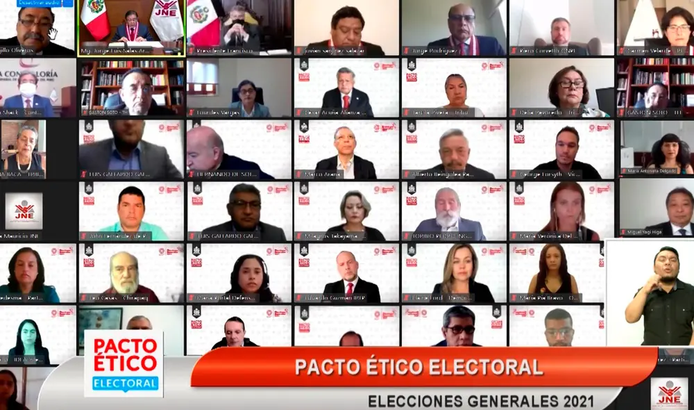 El titular del JNE destacó la participación de los partidos que firmaron el PEE. Foto: Andina/Prensa Presidencia