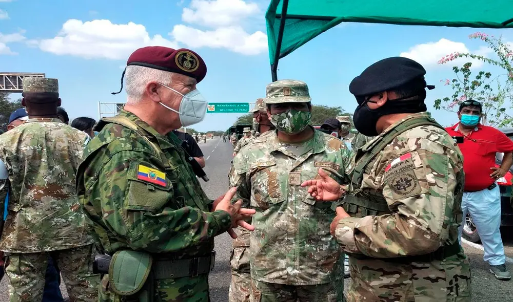 La operación peruana en frontera fue coordinada con Ecuador. Foto: Ministerio de Defensa ecuatoriano, EFE