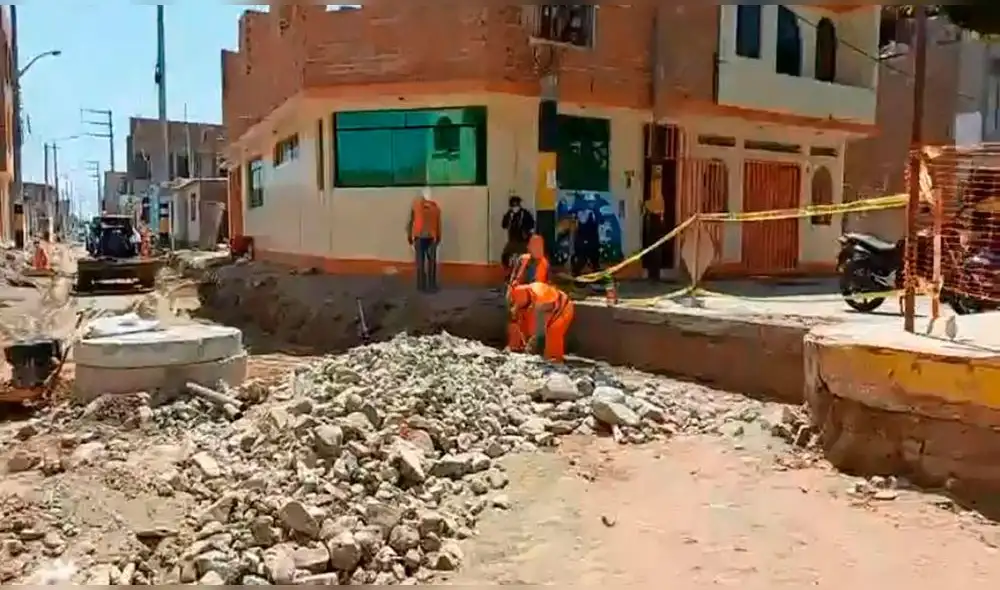 Alcalde de Mórrope precisó que se ejecutan tres obras en la jurisdicción. Foto: captura de vídeo