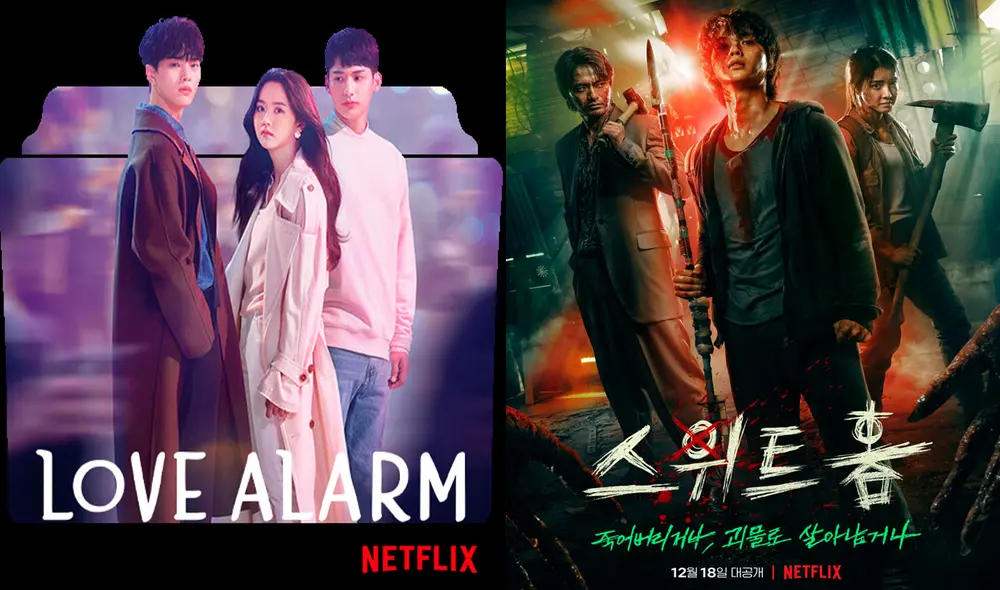 Love alarm y Sweet home son producciones originales de Netflix y cuenta con la participación de Song Kang. Foto: composición LR / Netflix Love alarm y Sweet home son producciones originales de Netflix y cuenta con la participación de Song Kang. Foto: composición LR / Netflix
