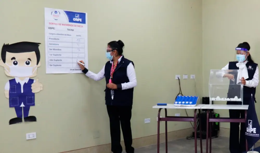 Miembros de mesa en elecciones pasadas pueden volver a salir sorteados. Foto: ODPE Tacna