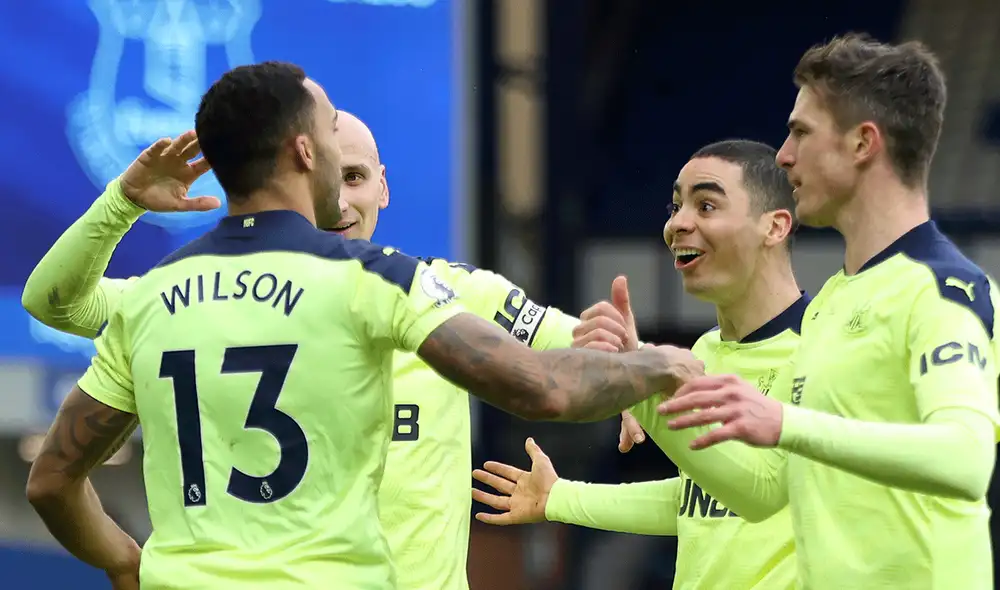 Newcastle sumó tres punto en la acsa del Everton y se ubica en el puesto 16 con 22 unidades. Foto: AFP