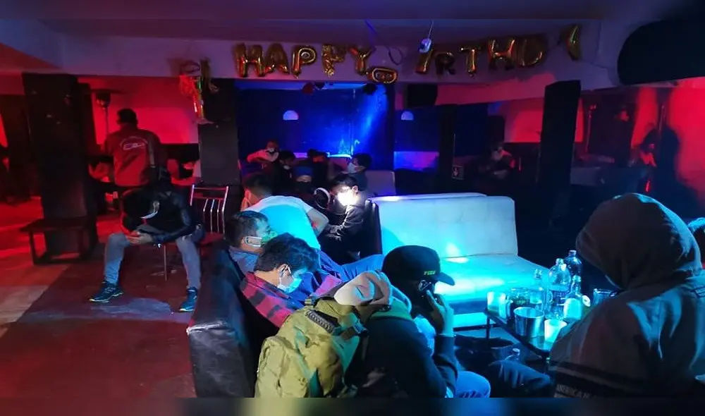 Fiestas clandestinas se están volviendo común en las últimas semanas en Arequipa Foto: Policía.