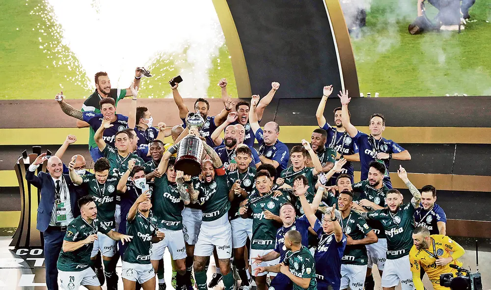 El mejor. El cuadro de Abel Ferreira marcó la diferencia en una final deslucida y se alzó con la Copa Libertadores 2020. Foto: EFE