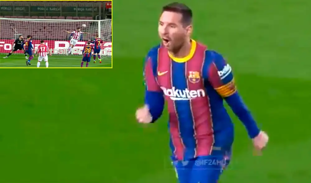 Lionel Messi marcó un golazo de tiro libre y puso adelante al FC Barcelona. Foto: captura de DirecTV Sports Lionel Messi marcó un golazo de tiro libre y puso adelante al FC Barcelona. Foto: captura de DirecTV Sports