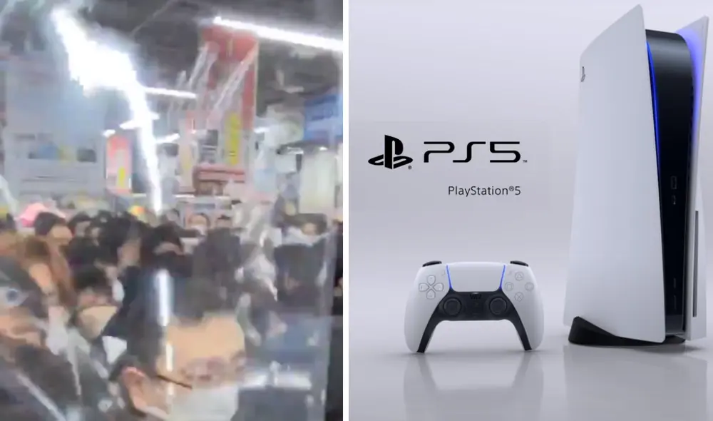 Un grupo de gente incumplió con las restricciones por la pandemia y originó el caos en una tienda por adquirir una PS5. Foto: Twitter/Dave Gibson