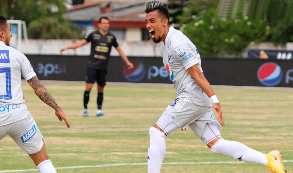 Millonarios venció a Once Caldas por la fecha 3 del Torneo Apertura de la Liga BetPlay 2021. Foto: Twitter / @MillosFCoficial