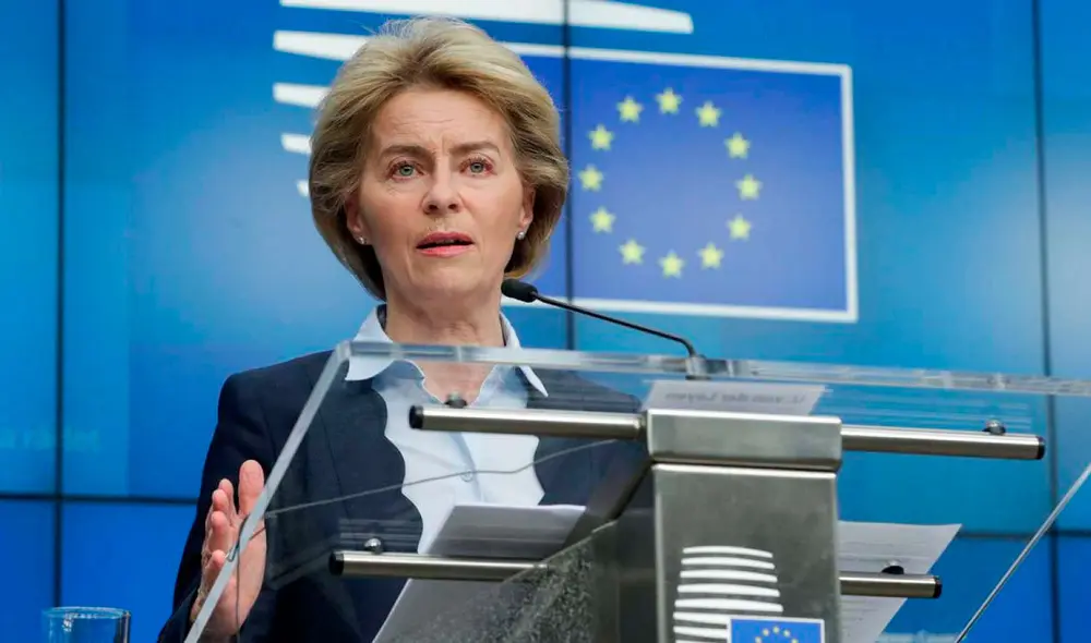 Ursula von der Leyen, jefa de la Comisión Europea, destacó que el bloque espera que el 70% de los adultos europeos se hayan vacunado para finales del verano. Foto: difusión Ursula von der Leyen, jefa de la Comisión Europea, destacó que el bloque espera que el 70% de los adultos europeos se hayan vacunado para finales del verano. Foto: difusión