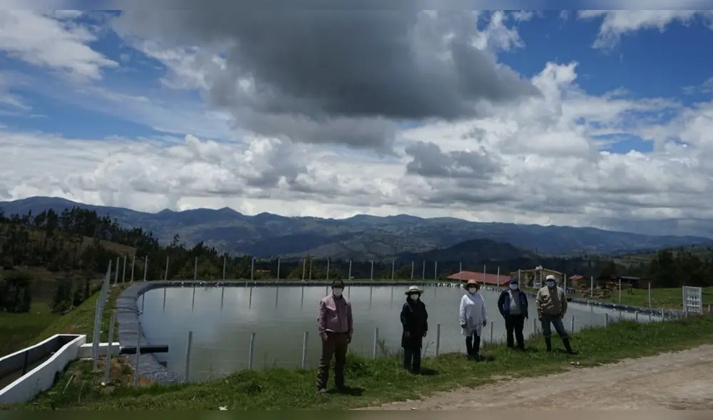 Reservorios almacenarán agua de lluvias para regar terrenos de campesinos del centro poblado de Otuzco. Foto: Yanacocha.
