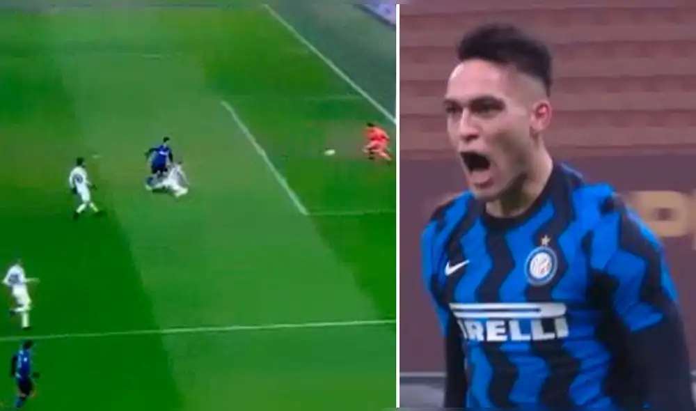 Lautaro Martínez colocó el primer gol del partido. Foto: captura/ESPN