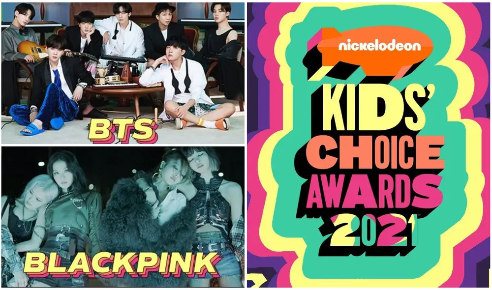 BTS y BLACKPINK son los únicos actos K-pop en concurso por los KCA 2021. Foto: composición Kids' Choice Awards