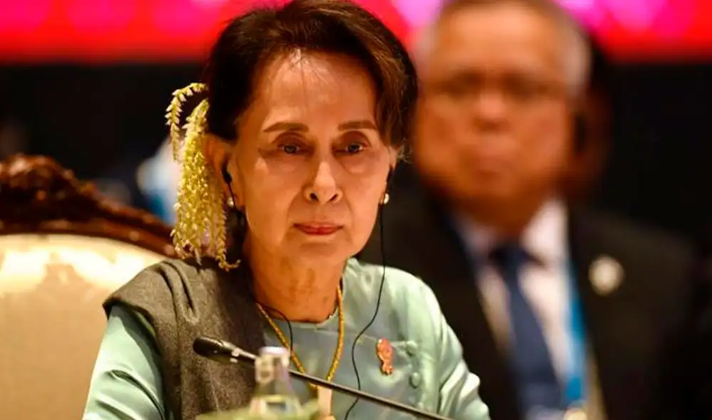 El ejército birmano arrestó recientemente a la jefa de Estado de facto y nobel de la paz, Aung San Suu Kyi, y al mandatario Win Myint. Foto: AFP