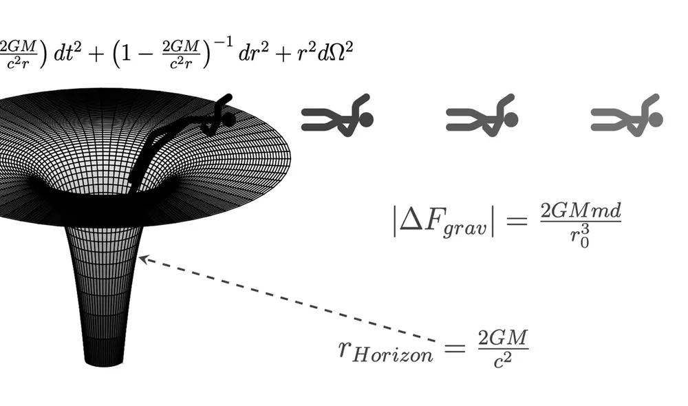 Mientras más caiga un humano al horizonte de sucesos de un agujero negro, su materia se irá estirando como un fideo. Foto: Leo Rodríguez y Shanshan Rodríguez