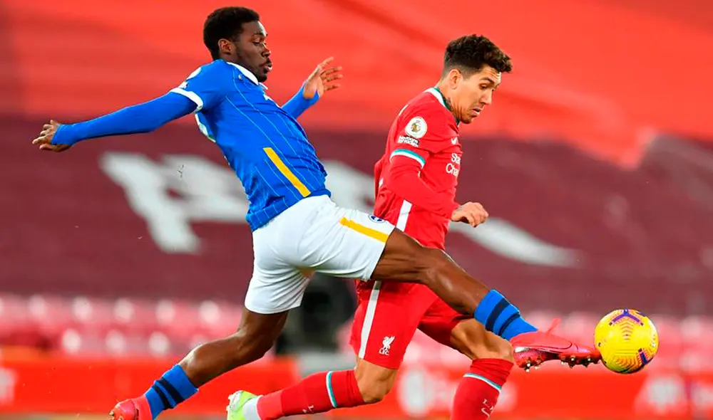 Liverpool y Brighton empatan 0-0 por la Premier League. Foto: EFE