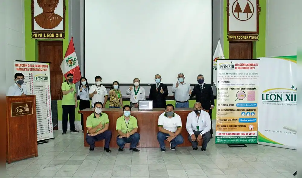 Representante de la SBS participaron en ceremonia de apertura de comicios virtuales. Foto: Cortesía LEON XIII