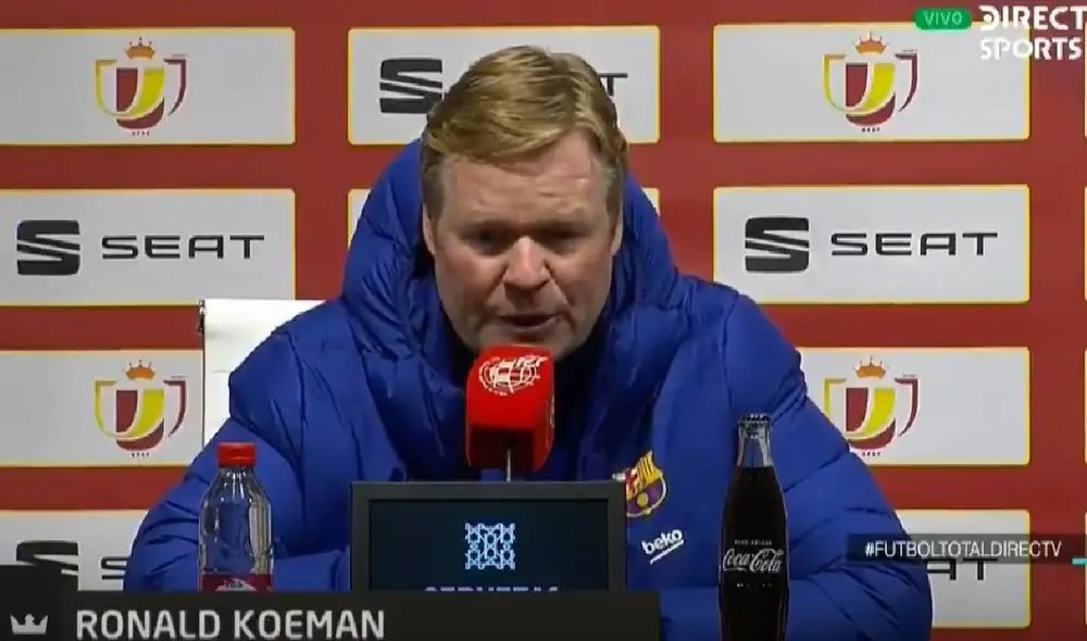 Ronald Koeman declaró tras la victoria del FC Barcelona por 4-3 sobre el Granada. Foto: captura/DirecTV Sports Ronald Koeman declaró tras la victoria del FC Barcelona por 4-3 sobre el Granada. Foto: captura/DirecTV Sports
