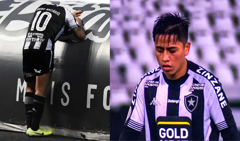 Alexander Lecaros jugó 15 minutos en la derrota de Botafogo ante Sport Recife. Foto: ESPN, captura de SporTV