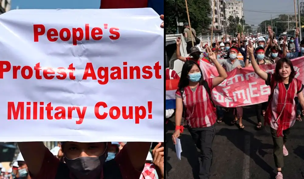 El Ejército ha tratado de frenar el incipiente movimiento de desobediencia civil ordenando a las compañías de telecomunicación el bloqueo de las redes sociales. Foto: AFP