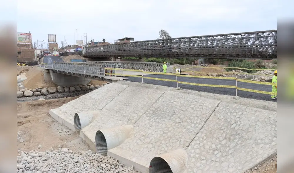 Avanzan los trabajos para el funcionamiento del nuevo puente en Virú. Foto: difusión