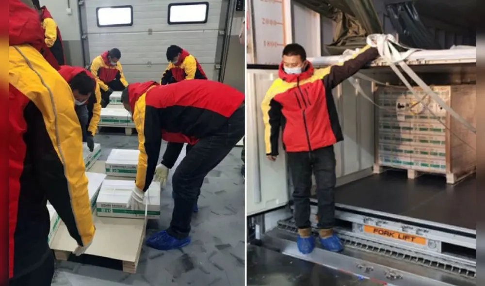 Embarque de vacunas de Sinopharm con destino a Perú. Foto: PCM Embarque de vacunas de Sinopharm con destino a Perú. Foto: PCM