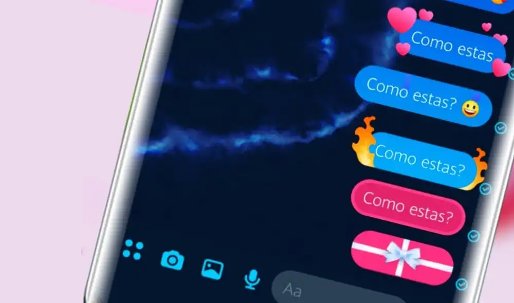 Los efectos solo pueden verse en Facebook Messenger, no se aprecian en PC. Foto: captura de YouTube