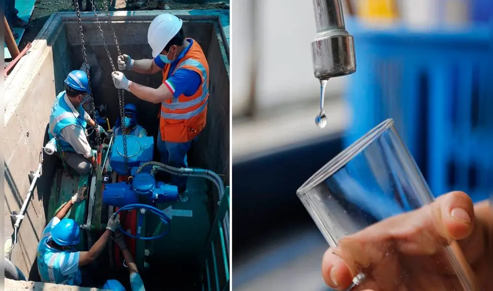 Cuadrilla realizan las labores de rehabilitación de la línea afectada. Foto: Sedapar/La República