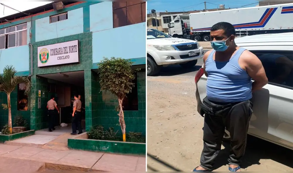 Agente de la Comisaría del Norte fue intervenido en flagrancia, según la Fiscalía. Foto: Composición La República
