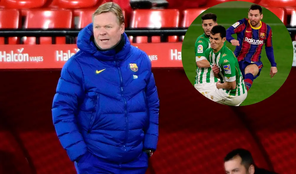 Ronaldo Koeman afirmó que Lionel Messi fue la diferencia en el partido ante el Real Betis. Foto: EFE Ronaldo Koeman afirmó que Lionel Messi fue la diferencia en el partido ante el Real Betis. Foto: EFE