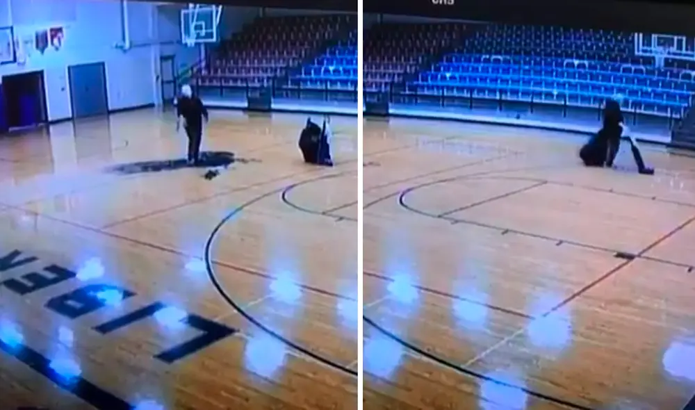 El trabajador del plantel hizo su mejor tiro desde el centro del local completamente vacío. El video ha asombrado a miles de usuarios de Facebook.