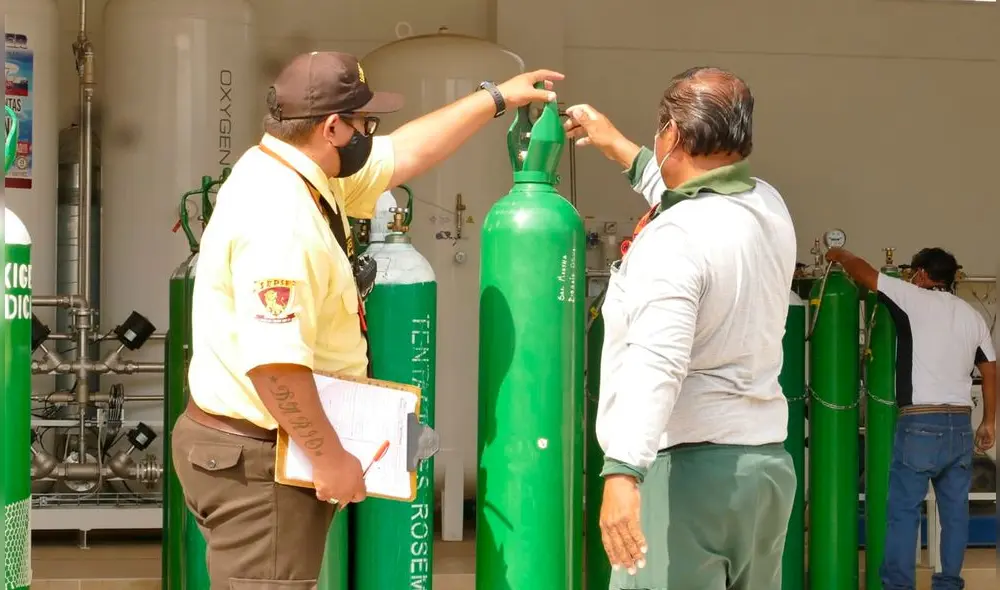 Planta del Hospital Regional de Lambayeque recargaba unos 20 balones de oxígeno al día. Foto: GORE Lambayeque. Planta del Hospital Regional de Lambayeque recargaba unos 20 balones de oxígeno al día. Foto: GORE Lambayeque.