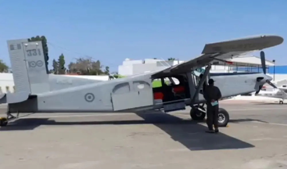 Avioneta trasladó el cargamento enviado desde China. Foto: Andina