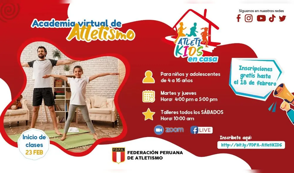 Entrenadores de la Federación de Atletismo estarán a cargo de los entrenamientos. Foto: FDPA