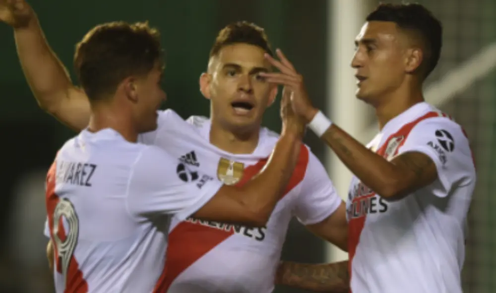 Suárez abrió el marcador para River Plate. Foto: Twitter River Plate