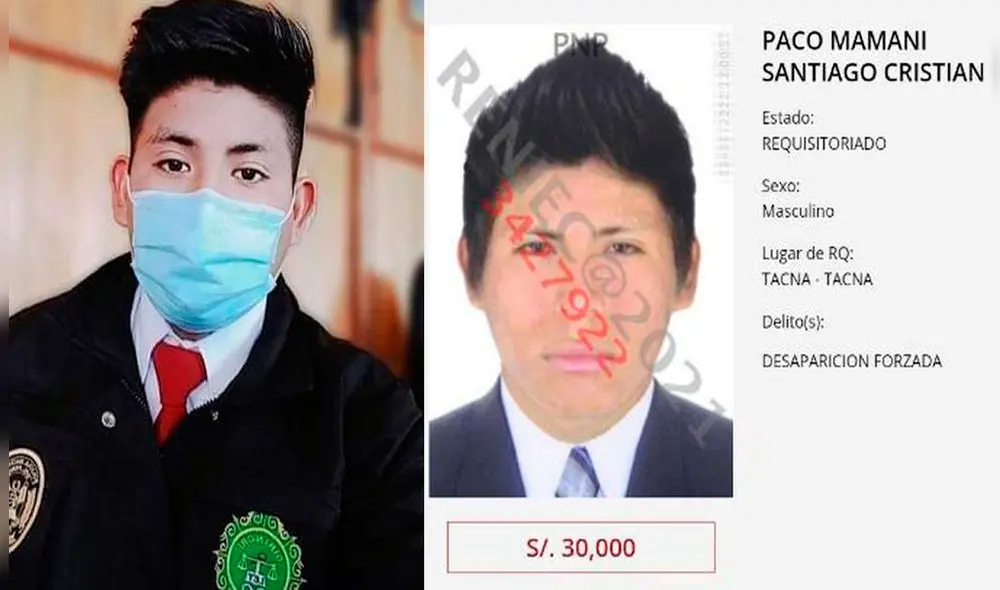 Paco Mamani está no habido desde el 12 de enero. Foto: difusión/Mininter.