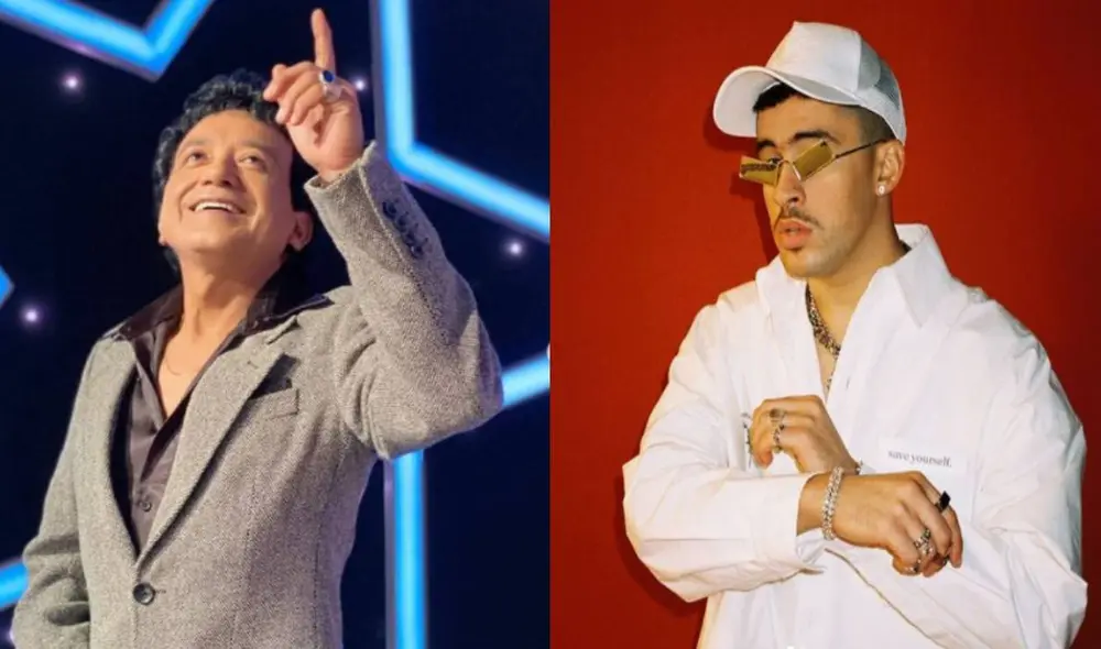 El imitador de 'José josé' pasa un momento divertido con sus compañeros de Yo soy, grandes batallas. Foto: Carlos Burga, Instagram, Bad Bunny, Instagram